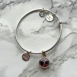 Alex and Ani Light Amethyst Birthstone Charm Bangle, June